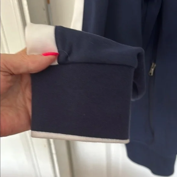 🦸‍♂️Big & Tall Polo by Ralph Lauren navy Zip Up Sweater with Mock Neck - Picture 3 of 4